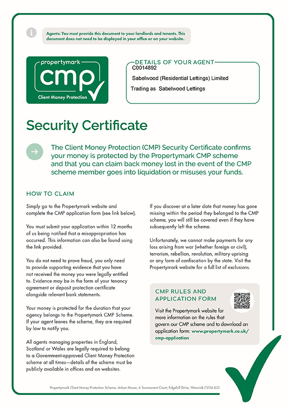 Client Money Protection Certificate